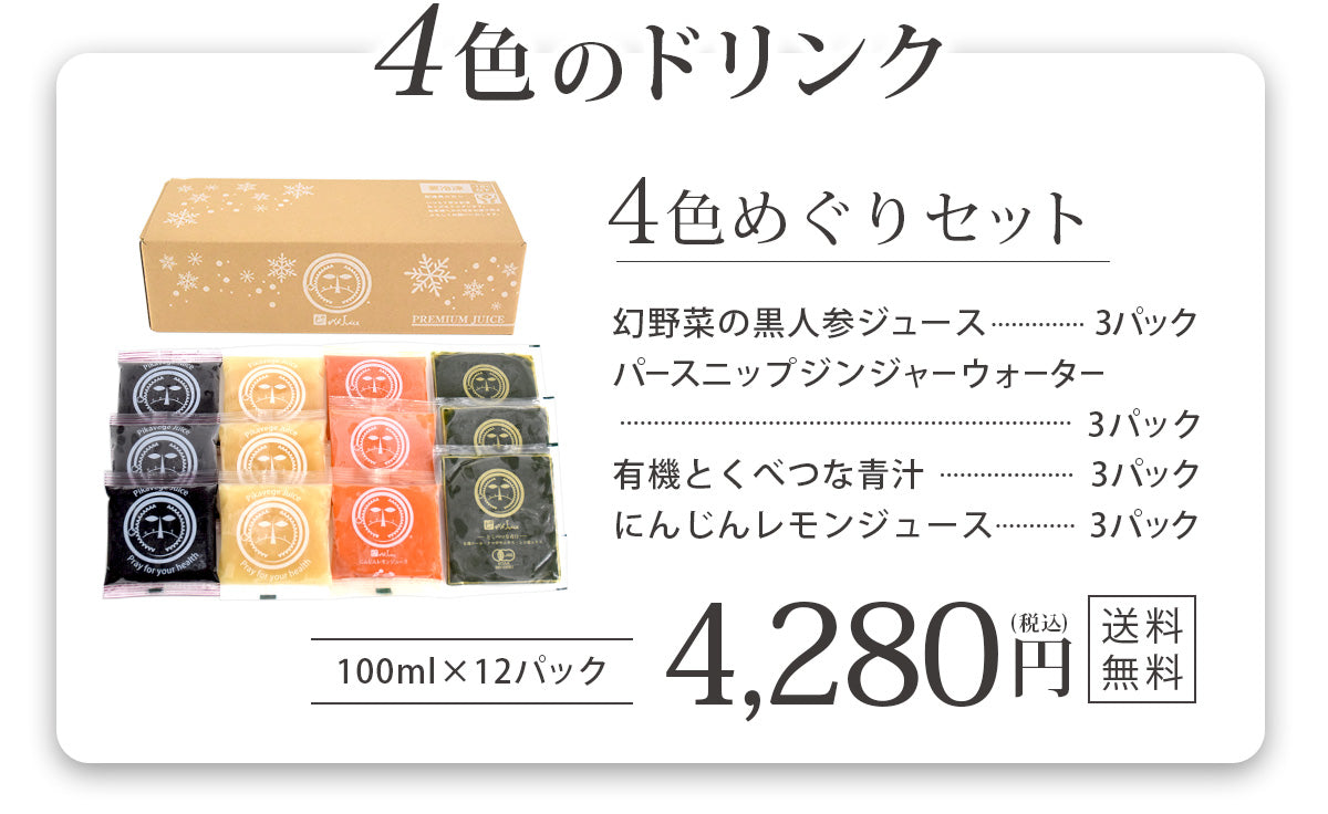 4色めぐりセット (100ml×12パック)