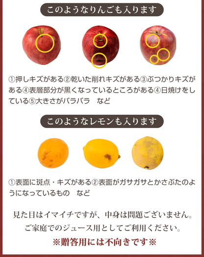無農薬にんじん＋りんご＋レモンセット 訳あり ジュース用