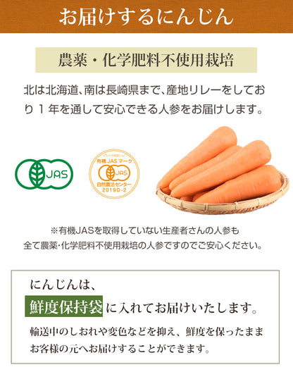 無農薬にんじん＋りんご＋レモンセット 訳あり ジュース用
