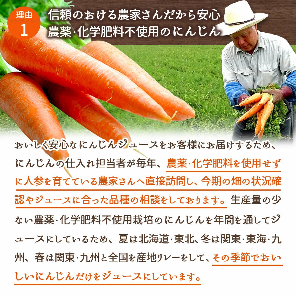 ピカべジ とくべつな人参ジュース　1箱（100ml×30パック）　