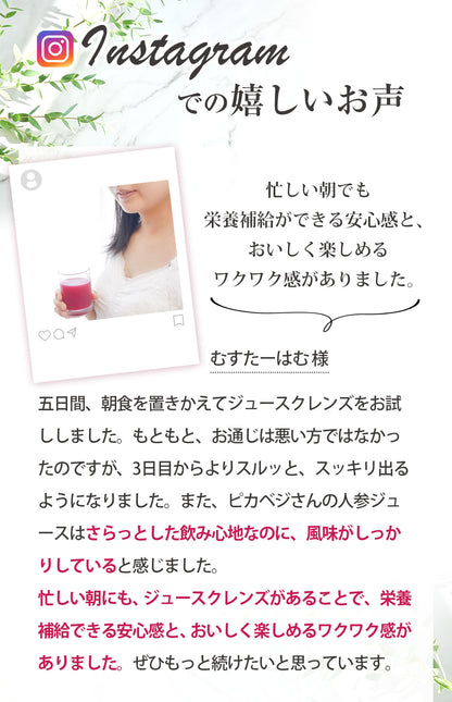 医師監修 ピカベジジュースクレンズお試しセット (100ml×6パック)