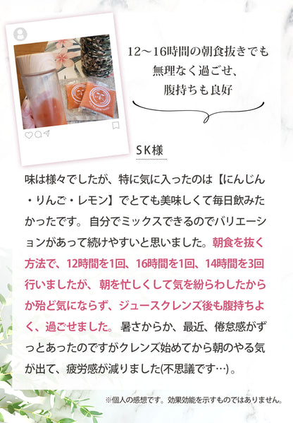医師監修 ピカベジジュースクレンズお試しセット (100ml×6パック)